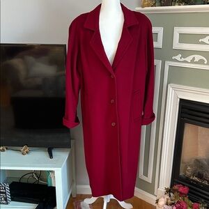 Spencer Douglas Bold Red Wool Coat